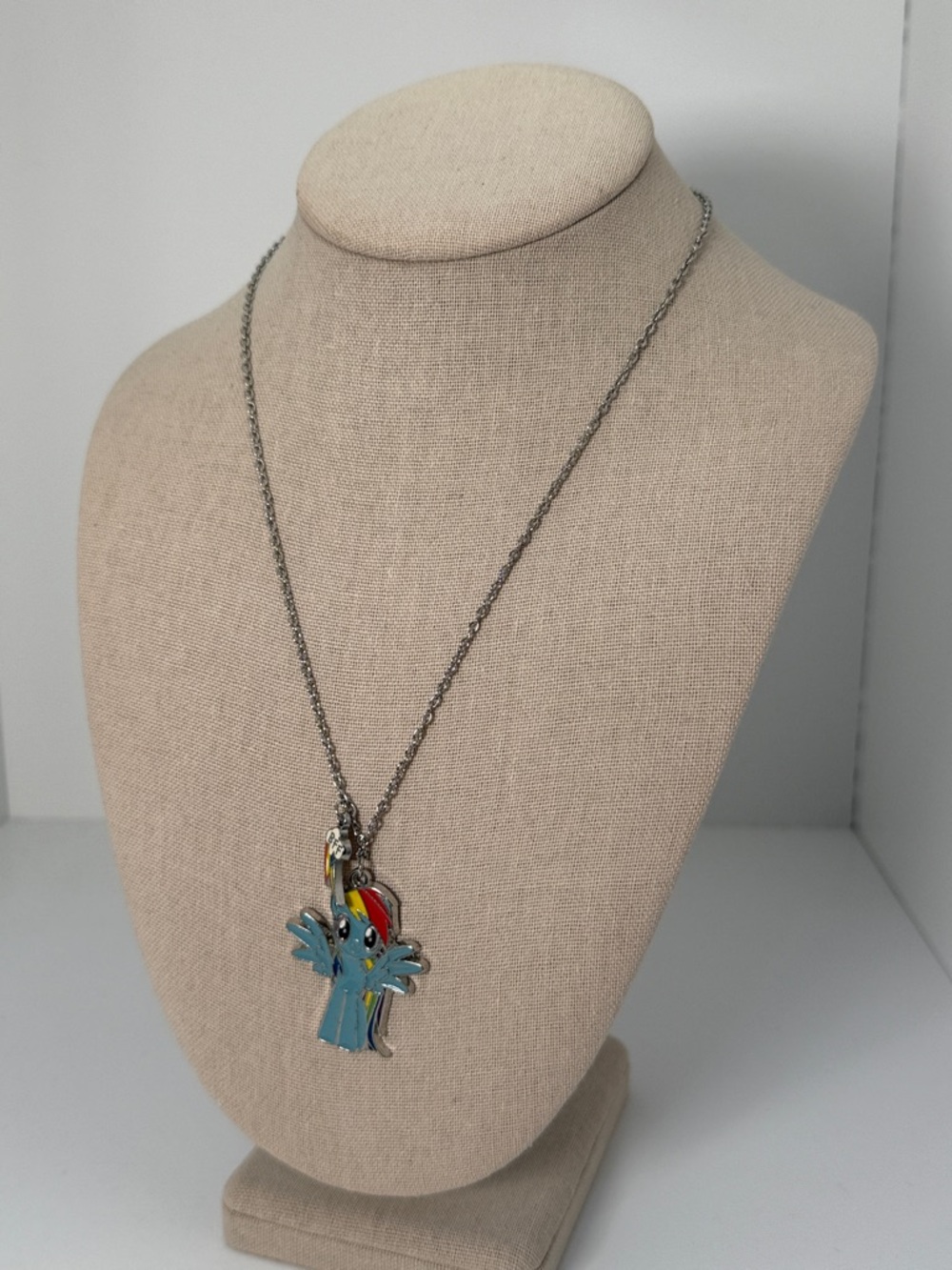 Hasbro Rainbow Dash Blue and Multicolor Pendant Necklace
